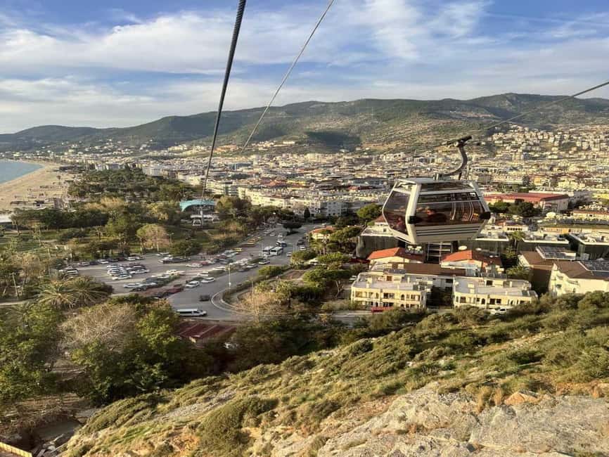Alanya City Tour: Cleopatra Beach & Optional Cable Car Ride - Riding above Alanya Castle