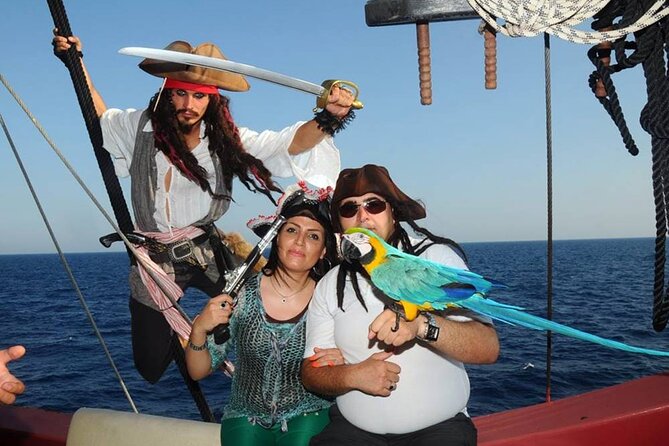 Alanya Pirate Boat Trip With Unlimited Drinks & Lunch - Leaving the marina and seeing Alanya from offshore