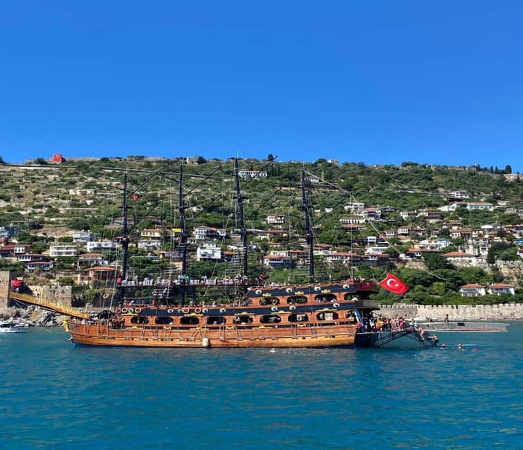 Alanya: Pirate Boat with Lunch and Unlimited Drinks - Swimming in clear Mediterranean coves