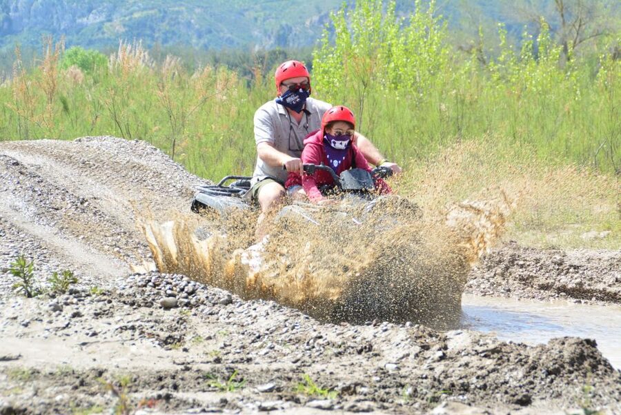 Alanya: Quad Bike Safari - Following the guide through forest and streams
