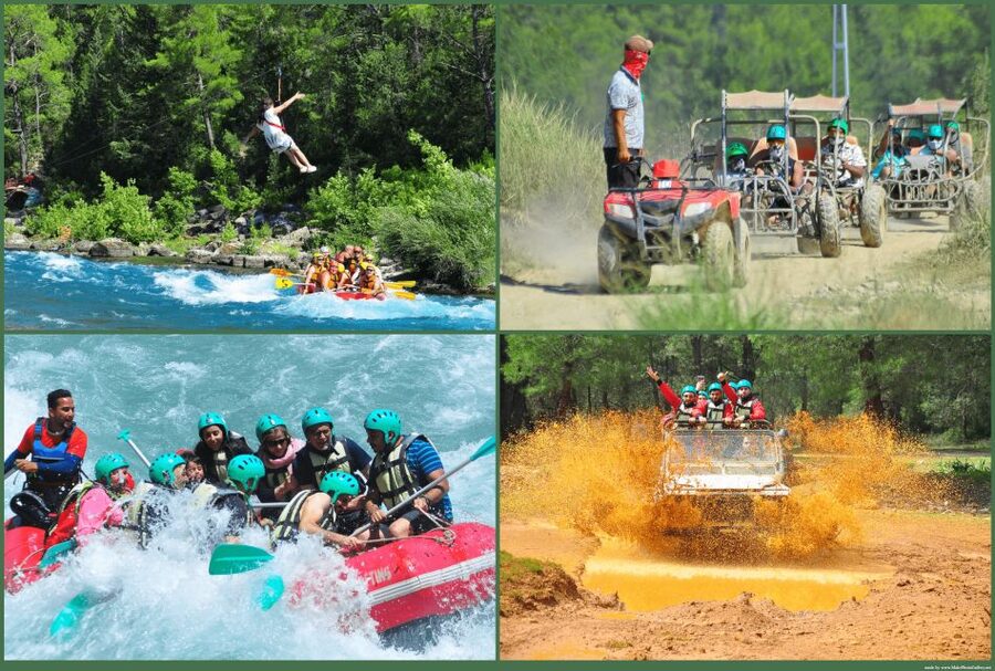 Alanya: Rafting, Zipline, Quad, Buggy, Jeep Tour with Lunch - Rafting Through Köprülü Canyon