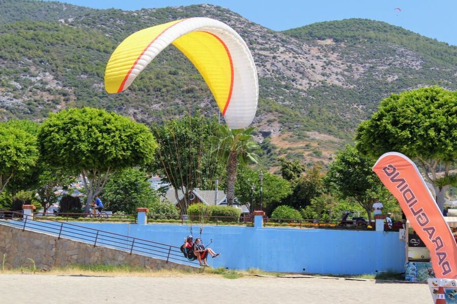 Alanya: Tandem Paragliding Experience Over Cleopatra Beach - From Cleopatra Beach to the 800-meter launch point