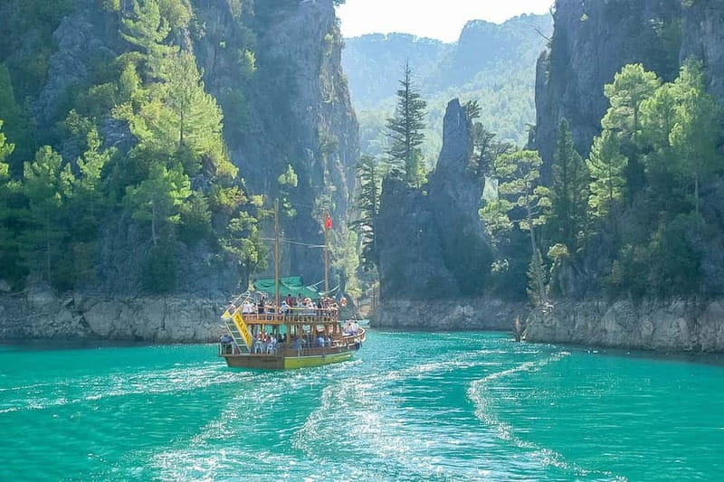 Antalya: Green Canyon Boat Trip w/Lunch near Green Lake - From Antalya hotels to Green Lake