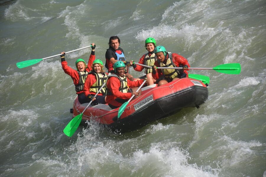 Antalya: Private Rafting, Zipline, Quad or Buggy w/ Lunch - Ziplining above the ground