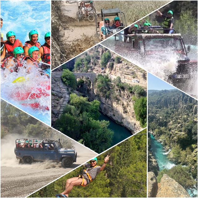 Antalya: Rafting Jeep Buggy&Quad Safari zipline canyon visit - Four kinds of fun in one Antalya outing