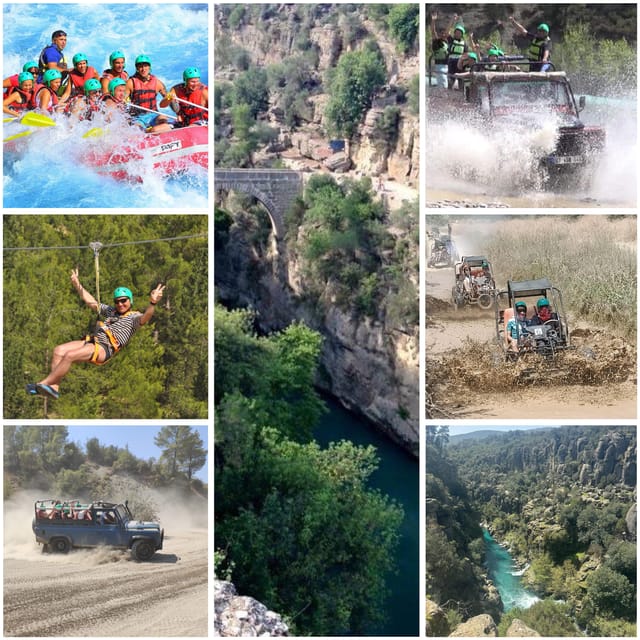 Antalya: Rafting Jeep Buggy&Quad Safari zipline canyon visit - Jeep roads through canyons and valleys