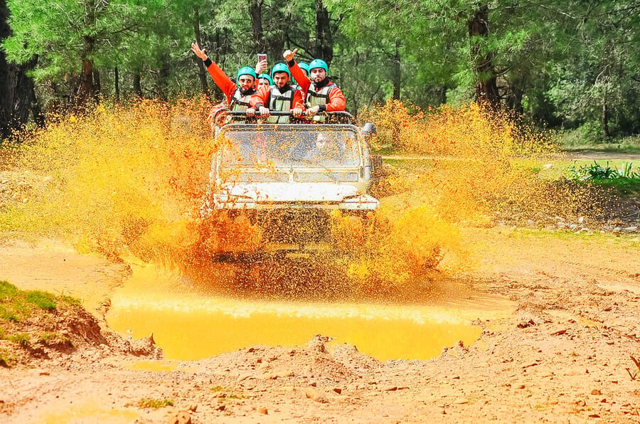 Antalya: Ziplining, Rafting, Jeep Tour & Quad Safari w/Lunch - Mud, water, and the right packing list