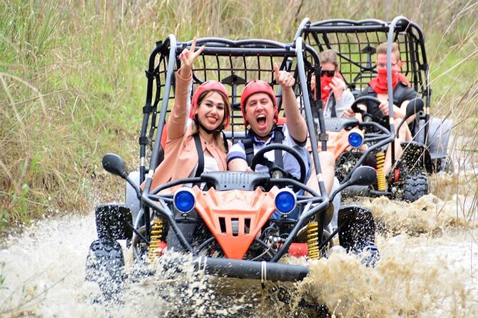 Belek Combo Tour 3 in 1 Rafting Buggy Zipline With Lunch - A zipline crossing above the river