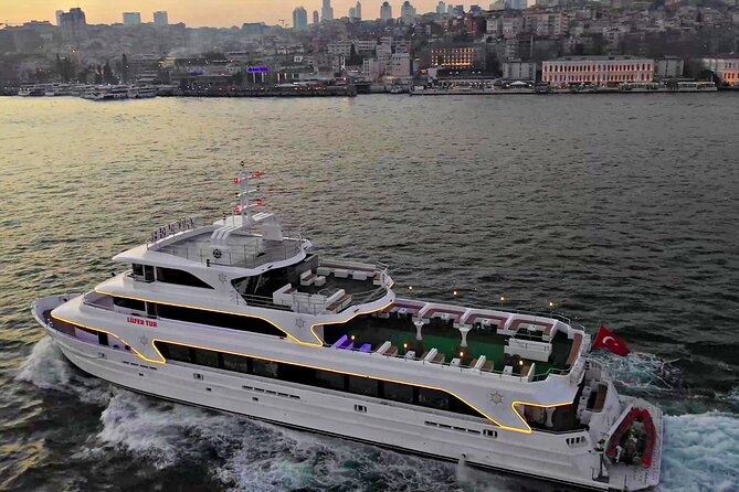 Bosphorus Dinner Cruise with Show and Private Table - What the Bosphorus looks like after dark