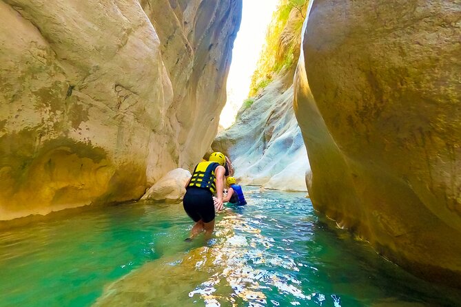 Canyoning and Rafting Adventure incl. Lunch from Belek - Canyoning, swimming, and the key booking warning