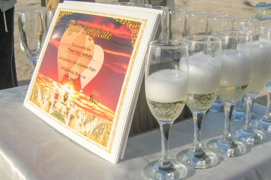Cappadocia: Discover Sunrise on a Hot Air Balloon - Champagne, coffee, and a certificate after landing