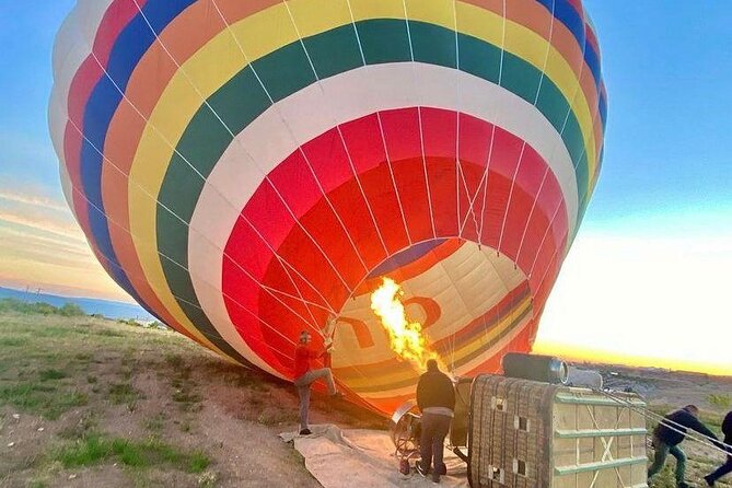 Cappadocia Hot Air Balloon Ride - Watching the balloon take shape at Çat Kasabası