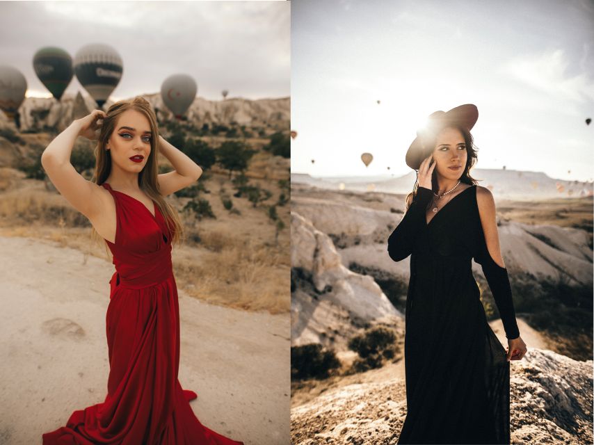 Cappadocia: Photo Shooting With Flying Dresses - A sunrise built around the balloons