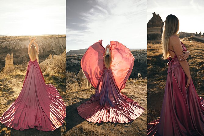 Cappadocia Photoshooting with Flying Dress - A natural cave for a change of mood