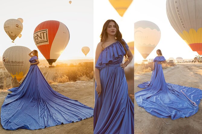 Cappadocia Photoshooting with Flying Dress - Choosing the flying dress before sunrise