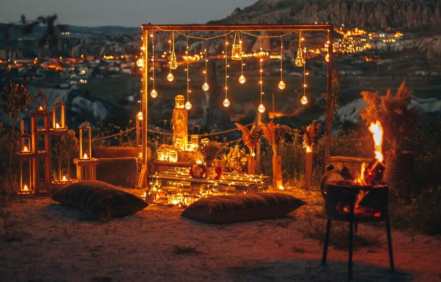 Cappadocia: Romantic Concept Dinner in the Valley - Lanterns, rustic decor, and the first view