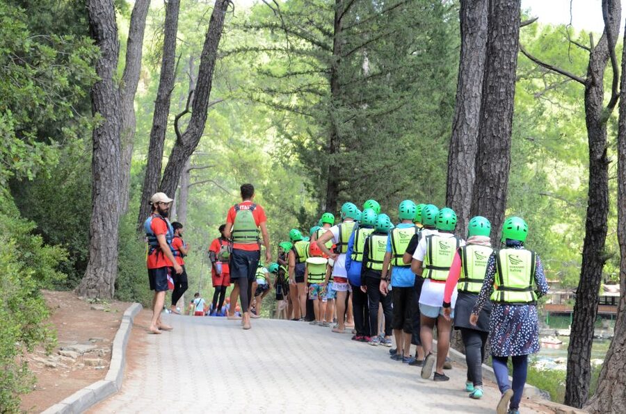 City of Side/Alanya: Koprulu Canyon Rafting Tour with Lunch - Body rafting in cold spring water