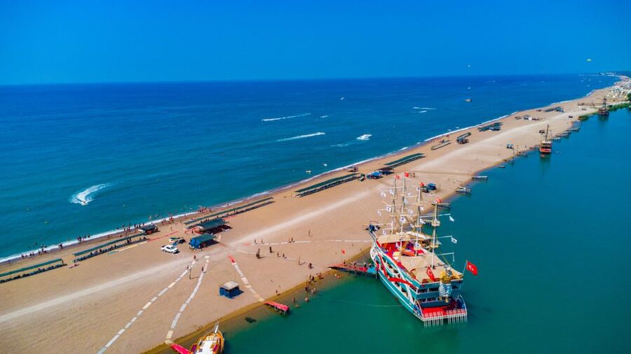 City of Side: All-Inclusive Boat Ride and Foam Party - The first swim break near the island area