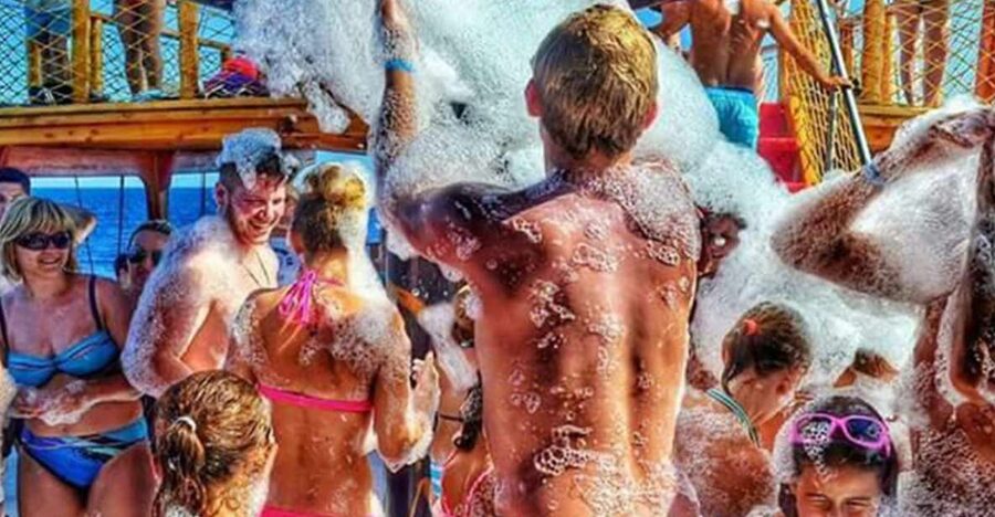 City of Side: Dolphin Island Boat Tour with BBQ & Foam Party - Leaving Side Along the Manavgat River