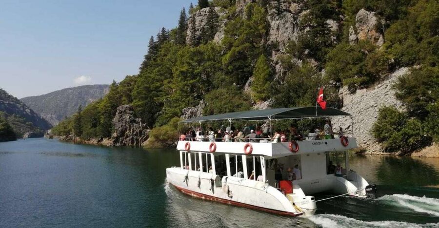 City of Side: Green Canyon Boat Tour with Lunch and Drinks - Swimming in the turquoise water
