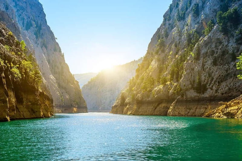 City of Side: Green Canyon Boat Trip w/Unlimited Soft Drinks - Leaving Side for Oymapinar Dam