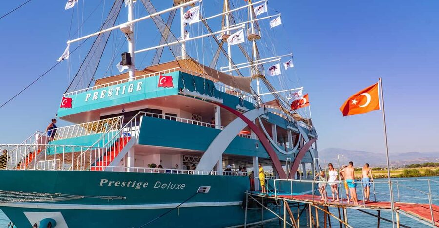 City of Side: Sightseeing Cruise w/ Swim Stops & Foam Party - First stop at Cennet Play