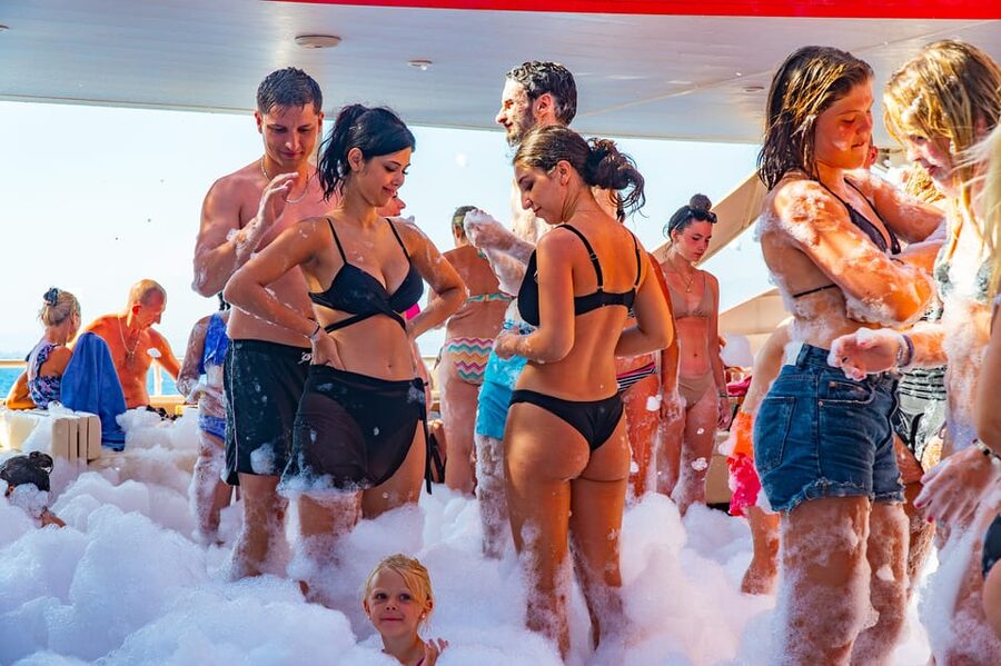 City of Side: Sightseeing Cruise w/ Swim Stops & Foam Party - Returning to the river with music and foam