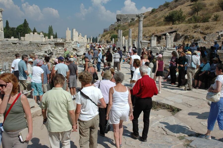 Ephesus: Full-Day Tour from Kusadasi or Izmir - Entering Ephesus by way of the marble streets