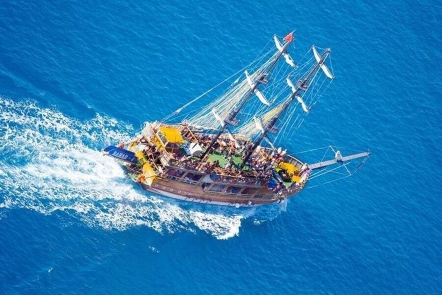 Explore Alanya's Beauty Catamaran Boat Tour - Swimming beside the Old Shipyard