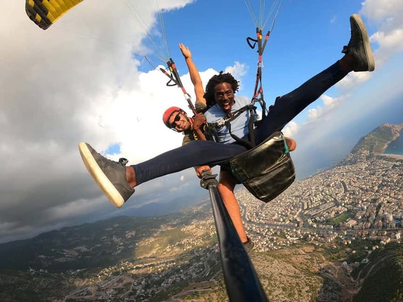 From Antalya: Alanya Paragliding Experience with Beach Visit - From Antalya to Alanya by included transfer