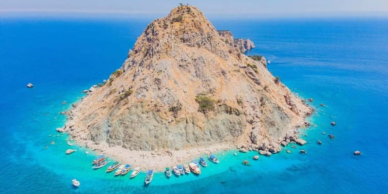 From Antalya/Kemer: Suluada Island Boat Trip with Sunset - Boarding at Adrasan Harbor