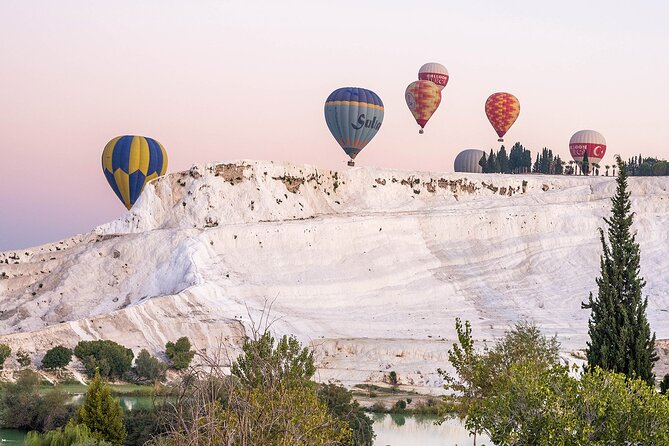From Antalya: Pamukkale Hot Air Balloon Flight with Lunch - Walking the white terraces
