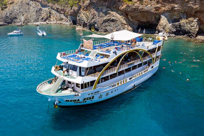 From Antalya To Kemer Mega Star Boat Trip w/Free Transfer - Food, drinks, and what to bring