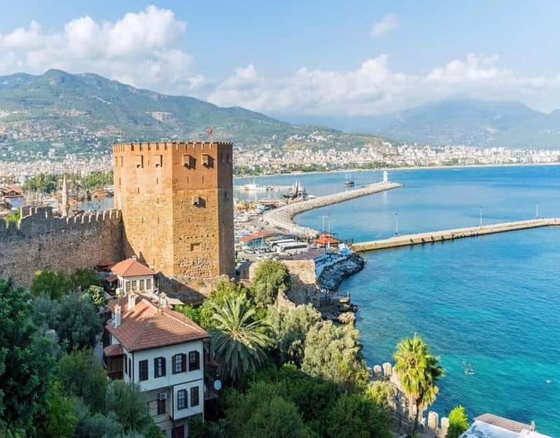From City of Side: Alanya Tour with Lunch, Boat & Cable Car - Reaching Alanya Castle above the Mediterranean