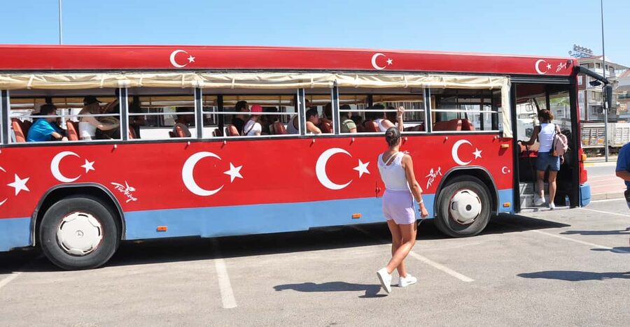 From City of Side: Cabrio Bus Safari & Boat Tour with Lunch - Green Canyon and Green Lake Lunch