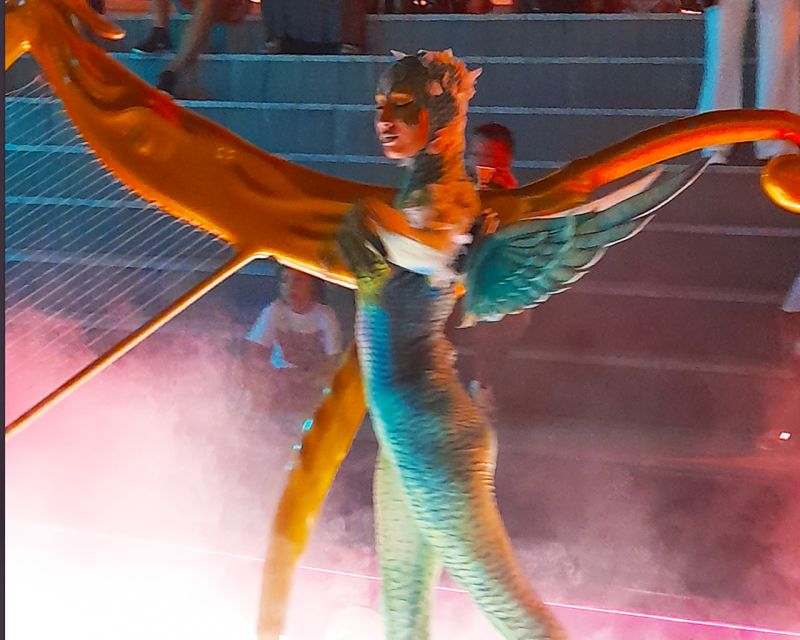 From city of Side Land of Legends Night Show - Land of Legends at night: lights, water, and staged performances