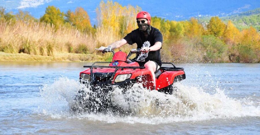 From city of Side: Taurus Mountains Quad ATV Tour - Riding through pine forests and muddy streams