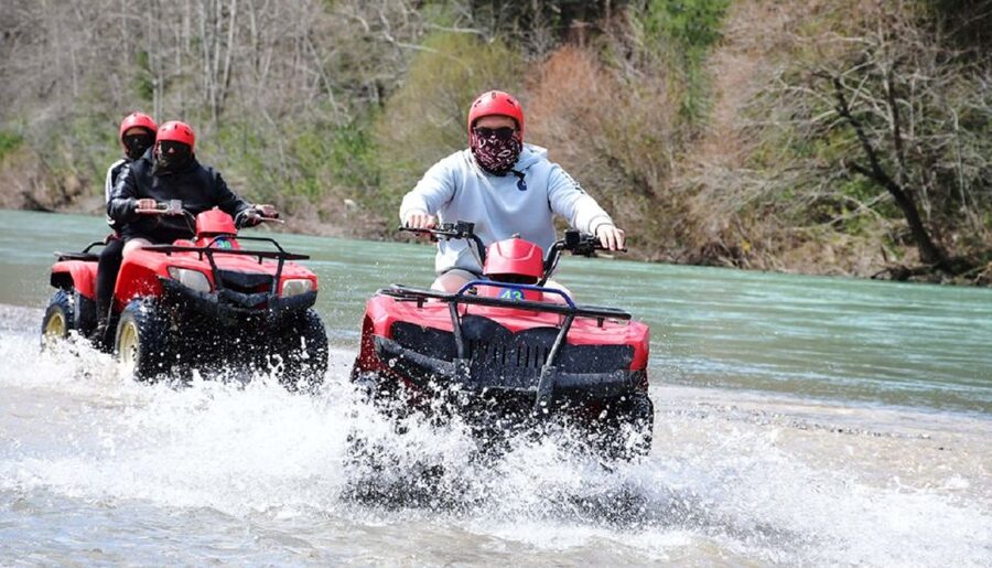 From city of Side: Taurus Mountains Quad ATV Tour - Getting ready at the quad station