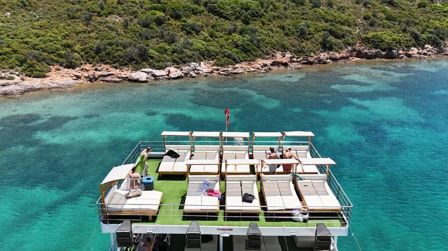 From Izmir: Full Day Boat Trip around Cesme with BBQ Lunch - Boarding a Large Boat with Your Own Base