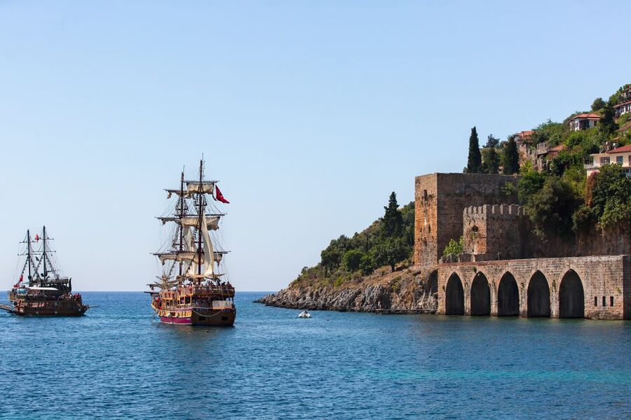 From Side: Alanya Tour with Lunch, Boat Trip, and Cable Car - Kizil Kule and Alanya’s harbor edge