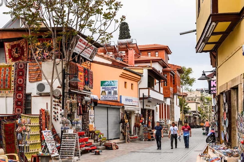 From Side: Antalya City Tour w/Boat Trip, Old Town&Waterfall - Walking through Kaleiçi’s old streets