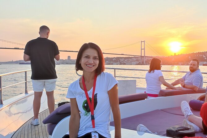 Guided Bosphorus Sunset Cruise on Luxurious Yacht - Small Group Cruise - Crossing under the Bosphorus Bridge