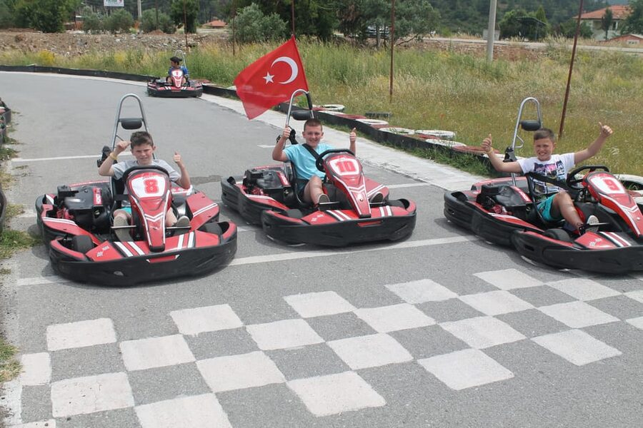 Icmeler: Go-Karting Adventure Trip with Hotel Pickup - Getting suited up at the purpose-built track