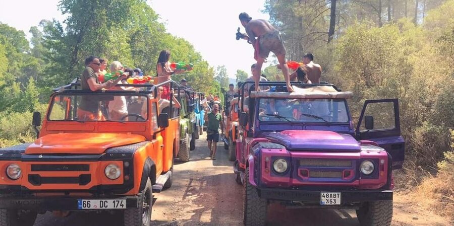 Icmeler Jeep Safari, Lunch, Water Fight, Colour & Foam Party - Water guns, colour and foam