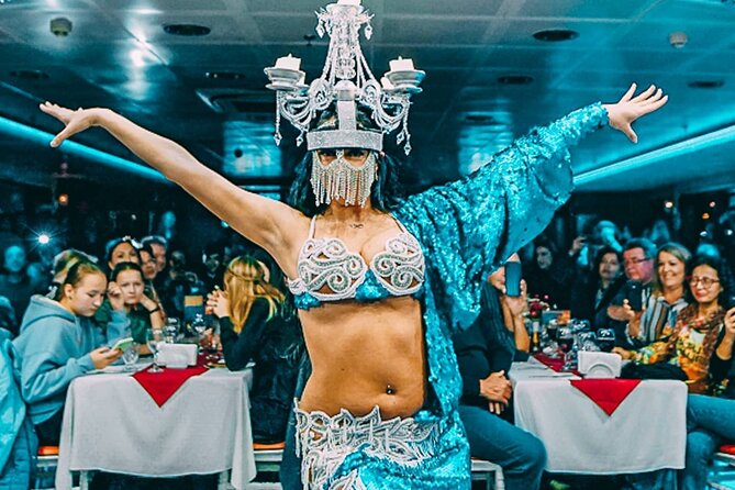 Istanbul: Bosphorus Dinner Cruise with Turkish Night Show - The illuminated route from Dolmabahce to Maiden’s Tower