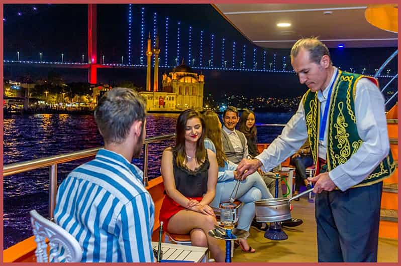 Istanbul: Bosphorus Night Dinner Cruise with Private Table - What you see along the European shore