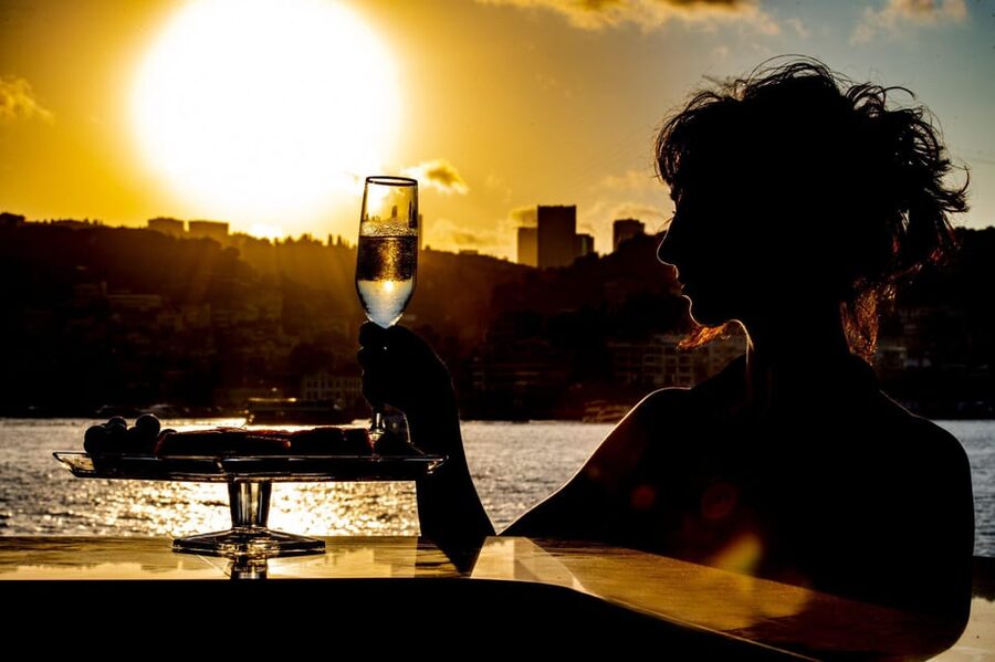 Istanbul: Bosphorus Sunset Cruise with Drinks & Snack - Galata Tower and Istanbul after sunset
