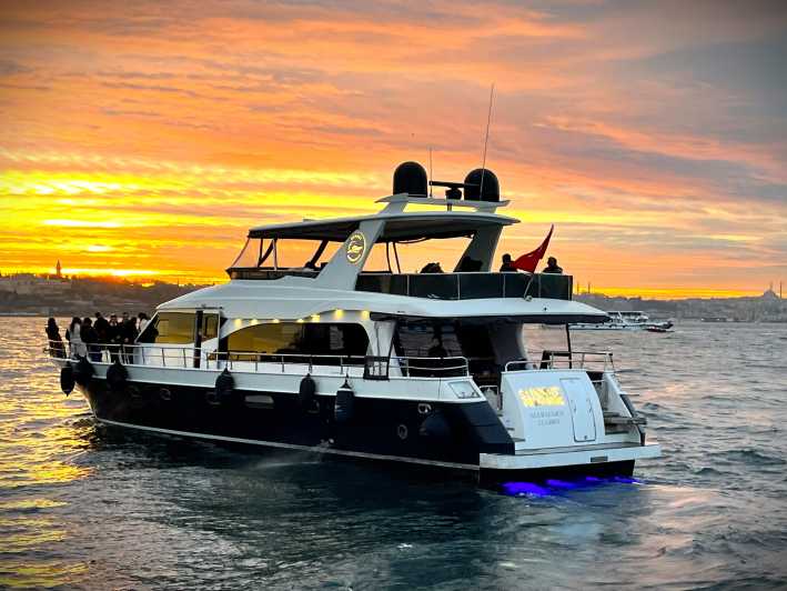 Istanbul: Bosphorus Sunset Yacht Cruise with Live Guide - Bridges, Villas, and the European Shore