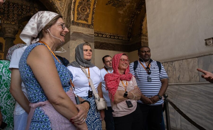 Istanbul: Hagia Sophia & Basilica Cistern Tour with Tickets - Hagia Sophia’s layered interior