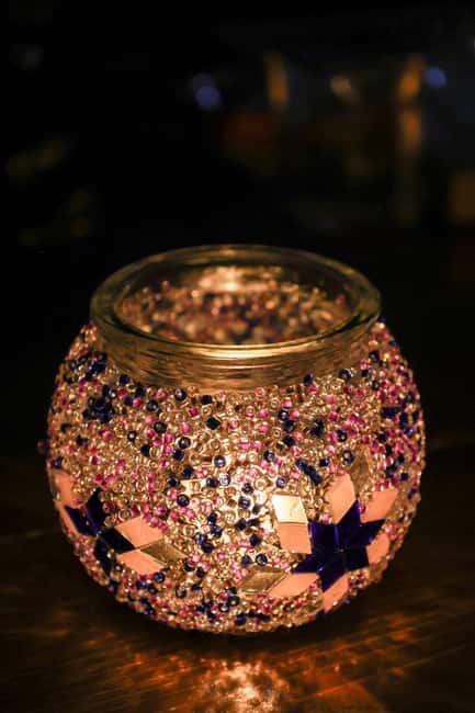 Istanbul: Mosaic Candle Holder Workshop - Making your own colorful glass pattern
